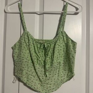 Floral Green Women's crop top